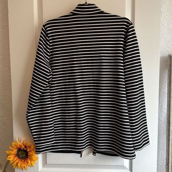 LRL Reversible Cotton Blend Black & White Striped Jacket - XL - Great Condition - Picture 8 of 11